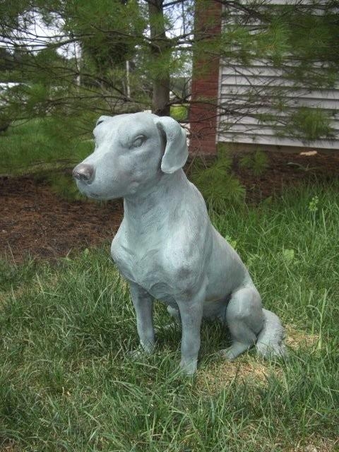 Bronze Sitting Labrador